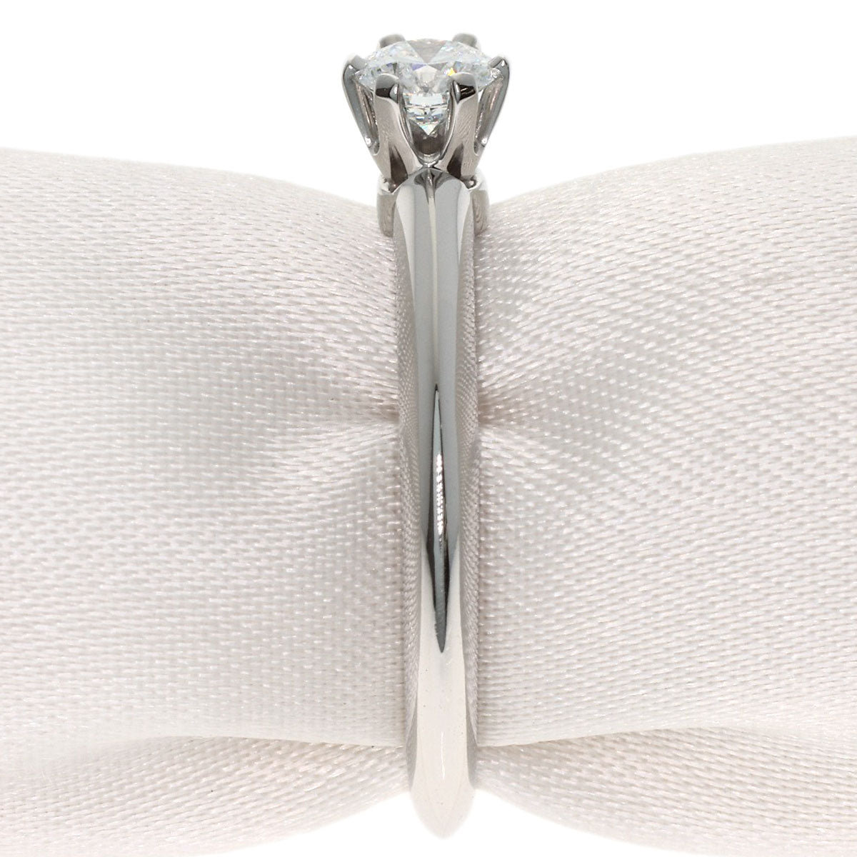 TIFFANY&Co. Solitaire Diamond Knife Edge F-IF-VG Ring Platinum PT950 Ladies [Used]