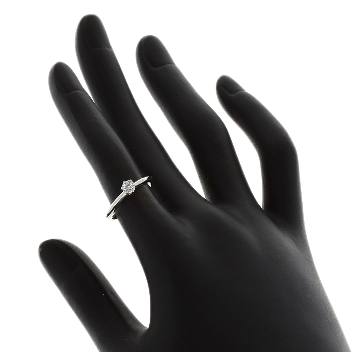 TIFFANY&Co. Solitaire Diamond Knife Edge F-IF-VG Ring Platinum PT950 Ladies [Used]