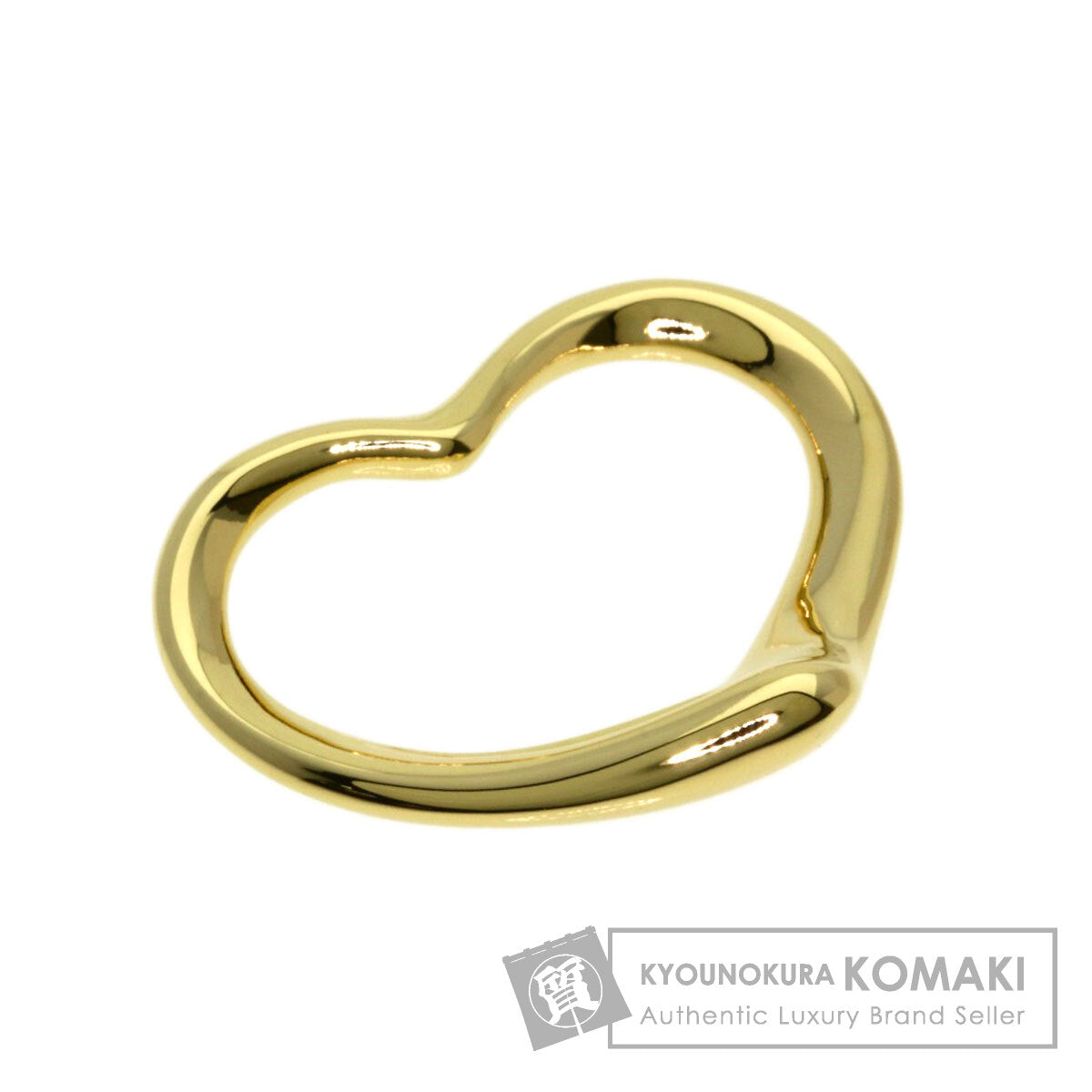 TIFFANY&Co. Open heart Pendant top K18 Yellow Gold Ladies [Used]