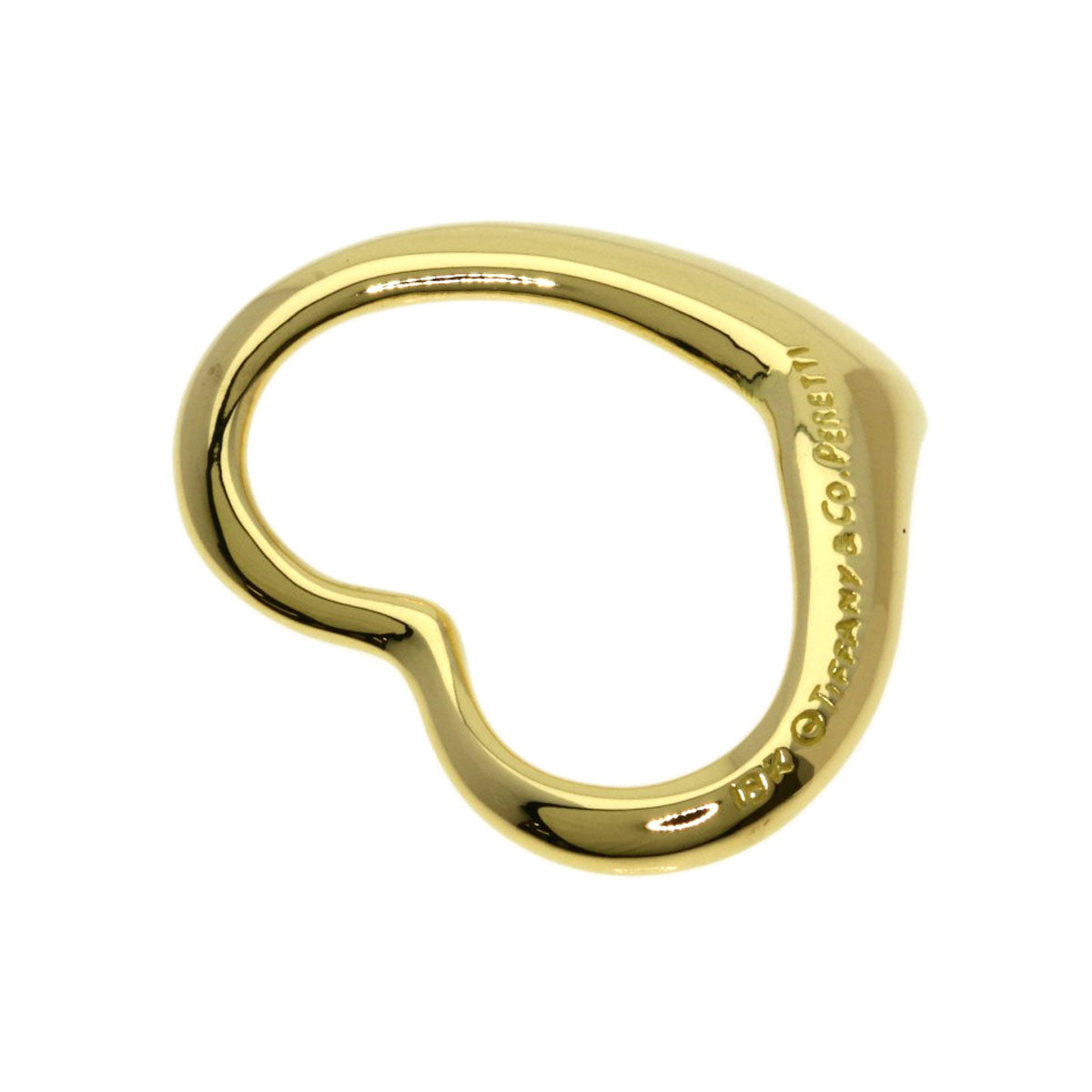 TIFFANY&Co. Open heart Pendant top K18 Yellow Gold Ladies [Used]