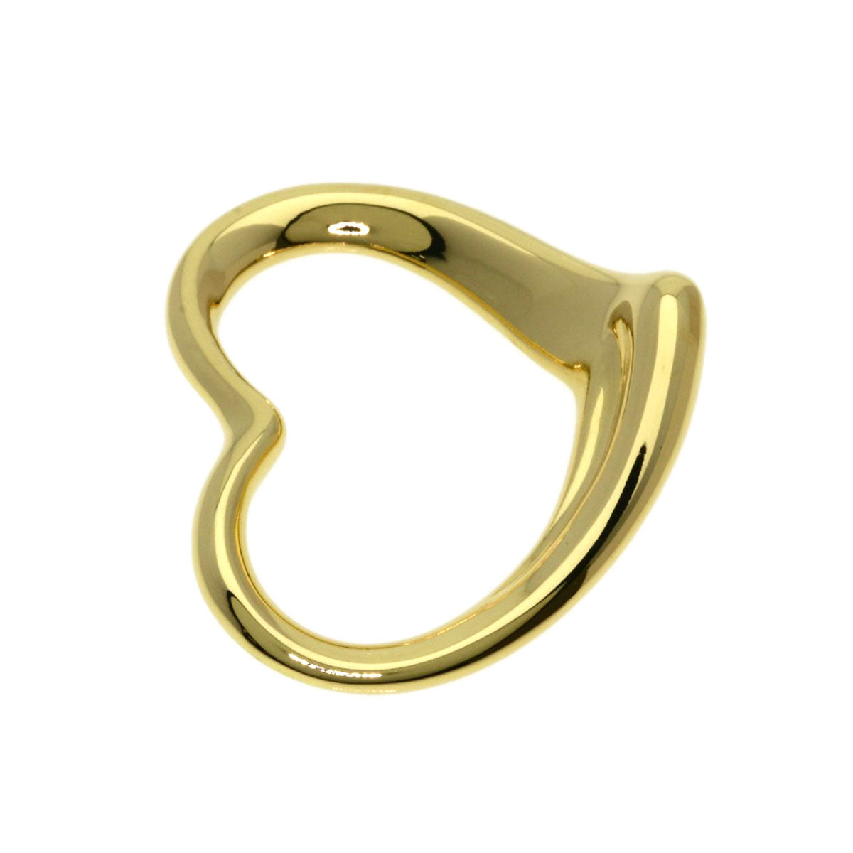 TIFFANY&Co. Open heart Pendant top K18 Yellow Gold Ladies [Used]