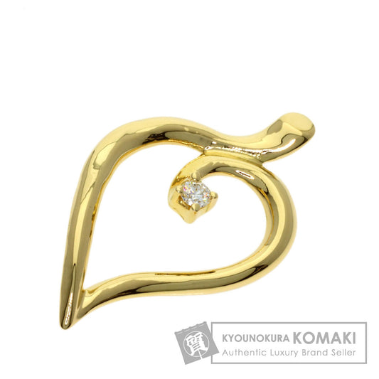 TIFFANY&Co. Leaf Diamond Pendant top K18 Yellow Gold Ladies [Used]