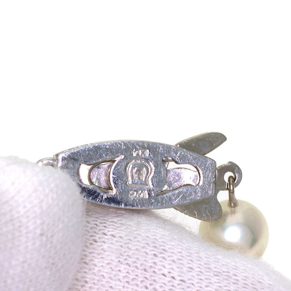MIKIMOTO Pearl Pearl Earring set Necklace K14 White Gold Ladies [Used]