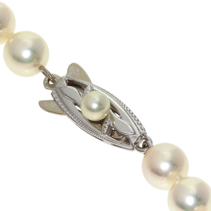 MIKIMOTO Pearl Pearl Earring set Necklace K14 White Gold Ladies [Used]