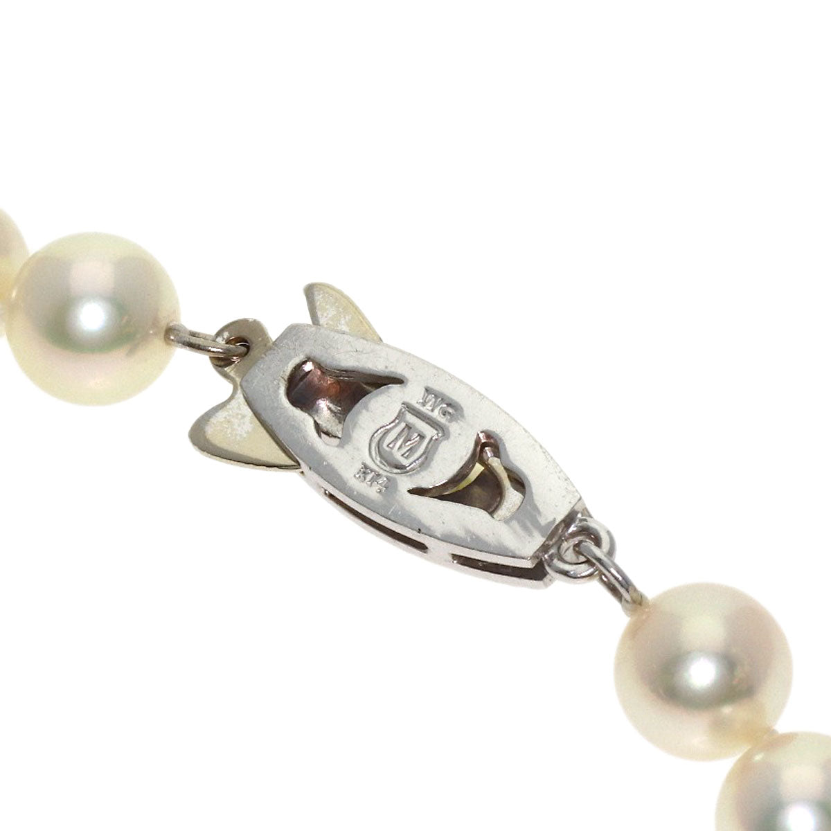 MIKIMOTO Pearl Pearl Earring set Necklace K14 White Gold Ladies [Used]