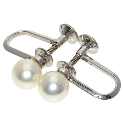 MIKIMOTO Pearl Pearl Earring set Necklace K14 White Gold Ladies [Used]