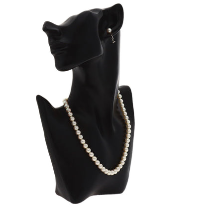 MIKIMOTO Pearl Pearl Earring set Necklace K14 White Gold Ladies [Used]