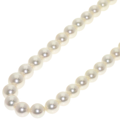 MIKIMOTO Pearl Pearl M Charm Earring Set Necklace Silver K18 White GoldLadies [Used]