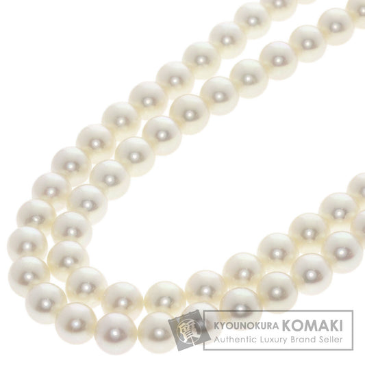 MIKIMOTO Pearl Pearl Emerald 2 strands Necklace K14 White Gold Ladies [Used]
