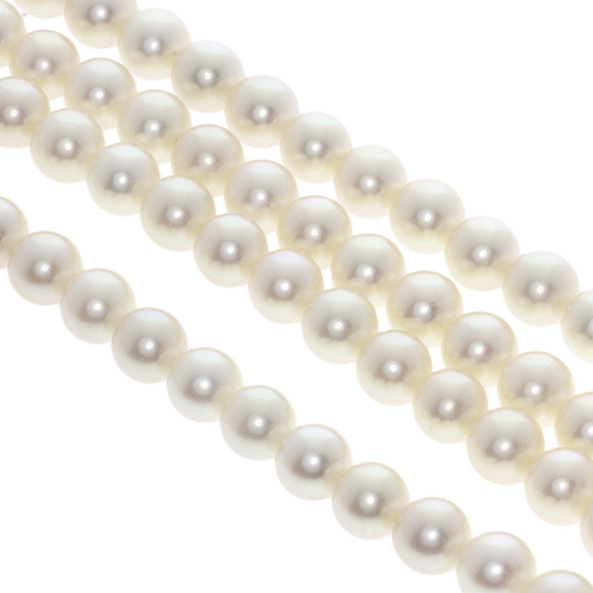 MIKIMOTO Pearl Pearl Emerald 2 strands Necklace K14 White Gold Ladies [Used]