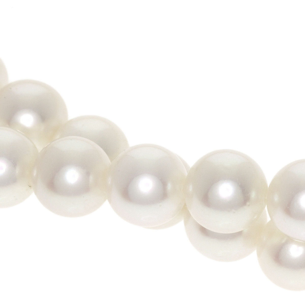 MIKIMOTO Pearl Pearl Emerald 2 strands Necklace K14 White Gold Ladies [Used]