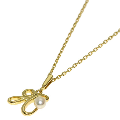 MIKIMOTO Pearl Pearl Initial K Necklace K18 Yellow Gold Ladies [Used]
