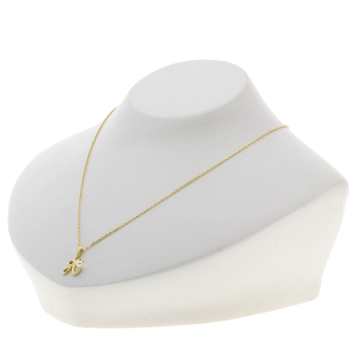 MIKIMOTO Pearl Pearl Initial K Necklace K18 Yellow Gold Ladies [Used]