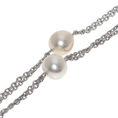 MIKIMOTO Station Pearl Pearl Necklace K14 White Gold Ladies [Used]