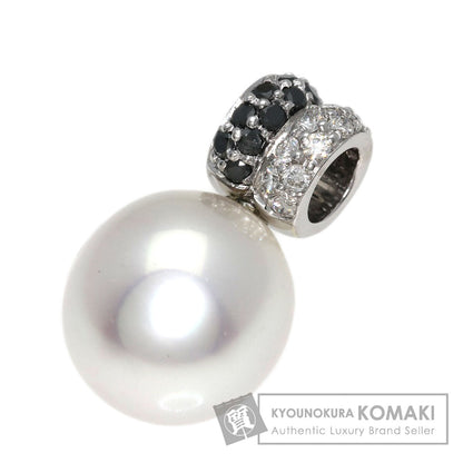 Pearl Pearl Diamond AUTORE Pendant top K18 White Gold 4.5g　Ladies