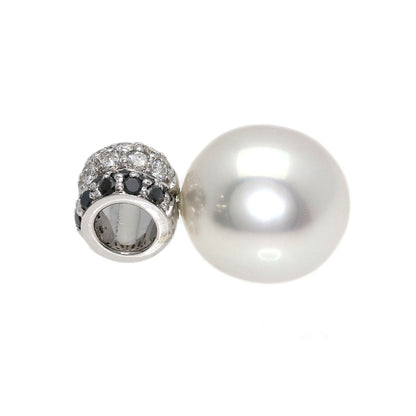 Pearl Pearl Diamond AUTORE Pendant top K18 White Gold 4.5g　Ladies
