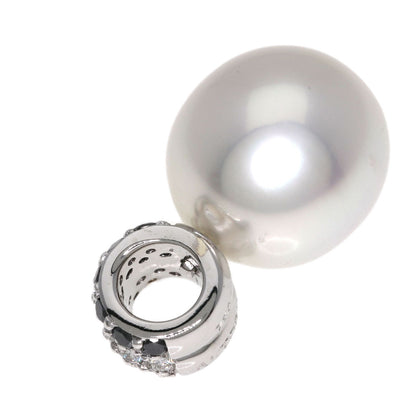 Pearl Pearl Diamond AUTORE Pendant top K18 White Gold 4.5g　Ladies