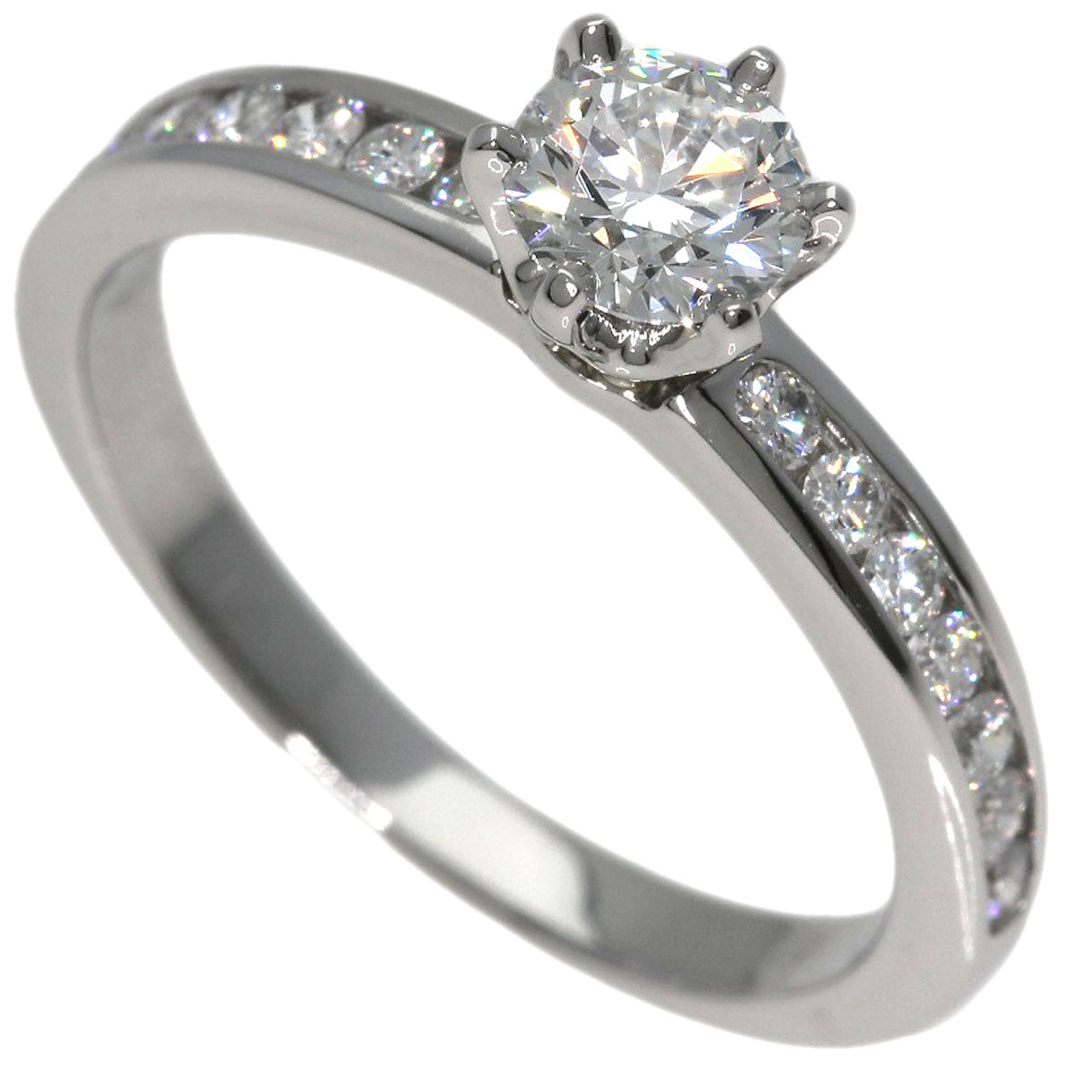 TIFFANY&Co. Solitaire Diamond Ring Platinum PT950 Ladies [Used]