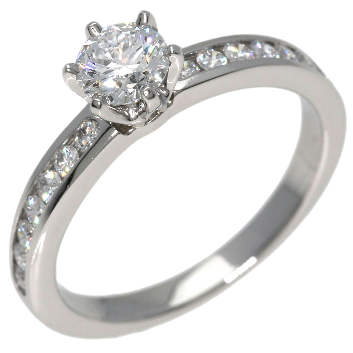 TIFFANY&Co. Solitaire Diamond Ring Platinum PT950 Ladies [Used]