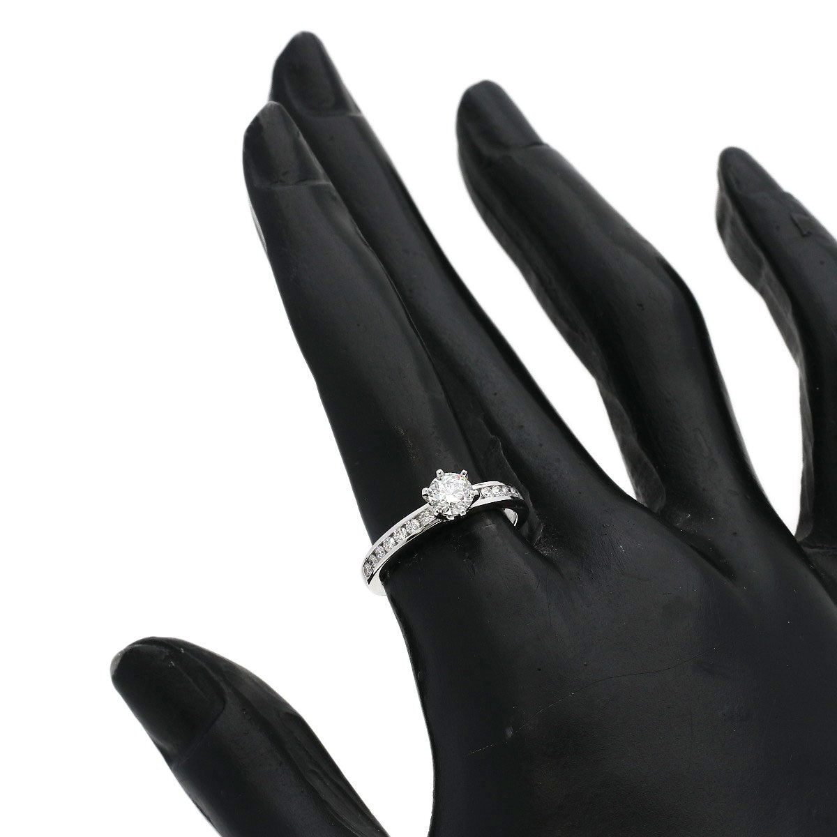 TIFFANY&Co. Solitaire Diamond Ring Platinum PT950 Ladies [Used]