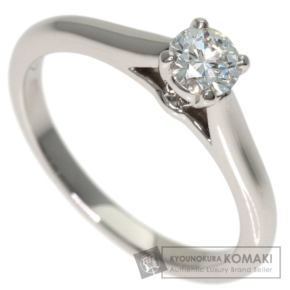 CARTIER Solitaire Diamond # 46 Ring Platinum PT950 Ladies [Used]