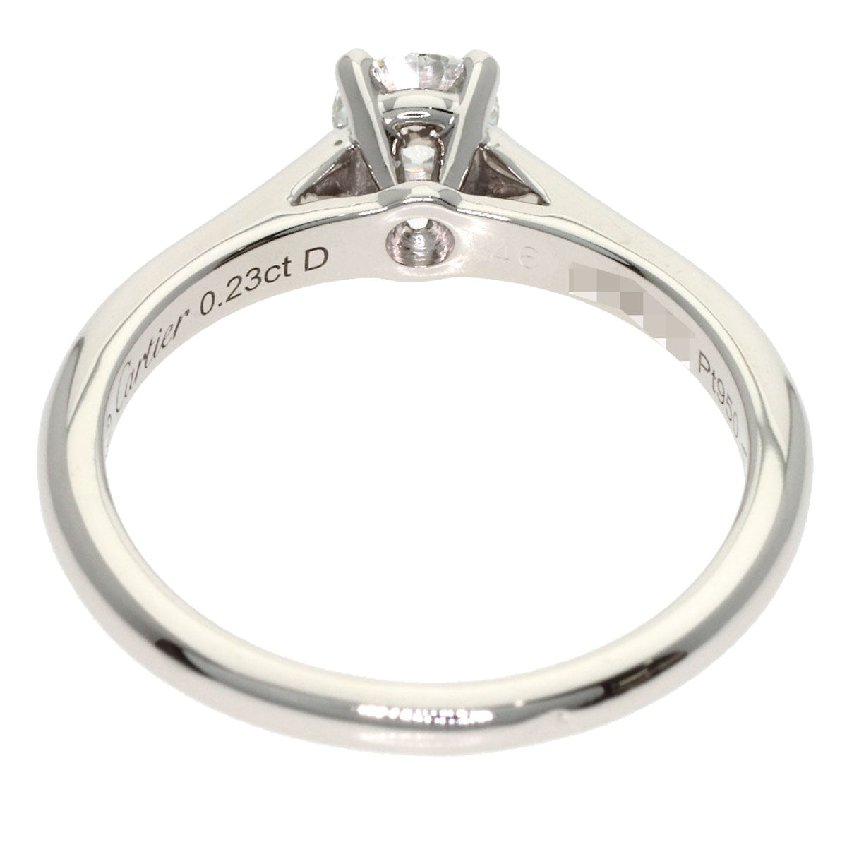 CARTIER Solitaire Diamond # 46 Ring Platinum PT950 Ladies [Used]