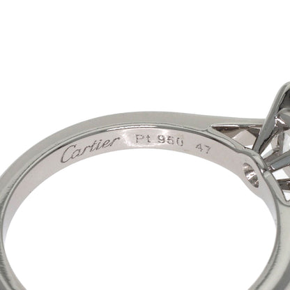 CARTIER Solitaire 1P Diamond #47 Ring Platinum PT950 Ladies [Used]