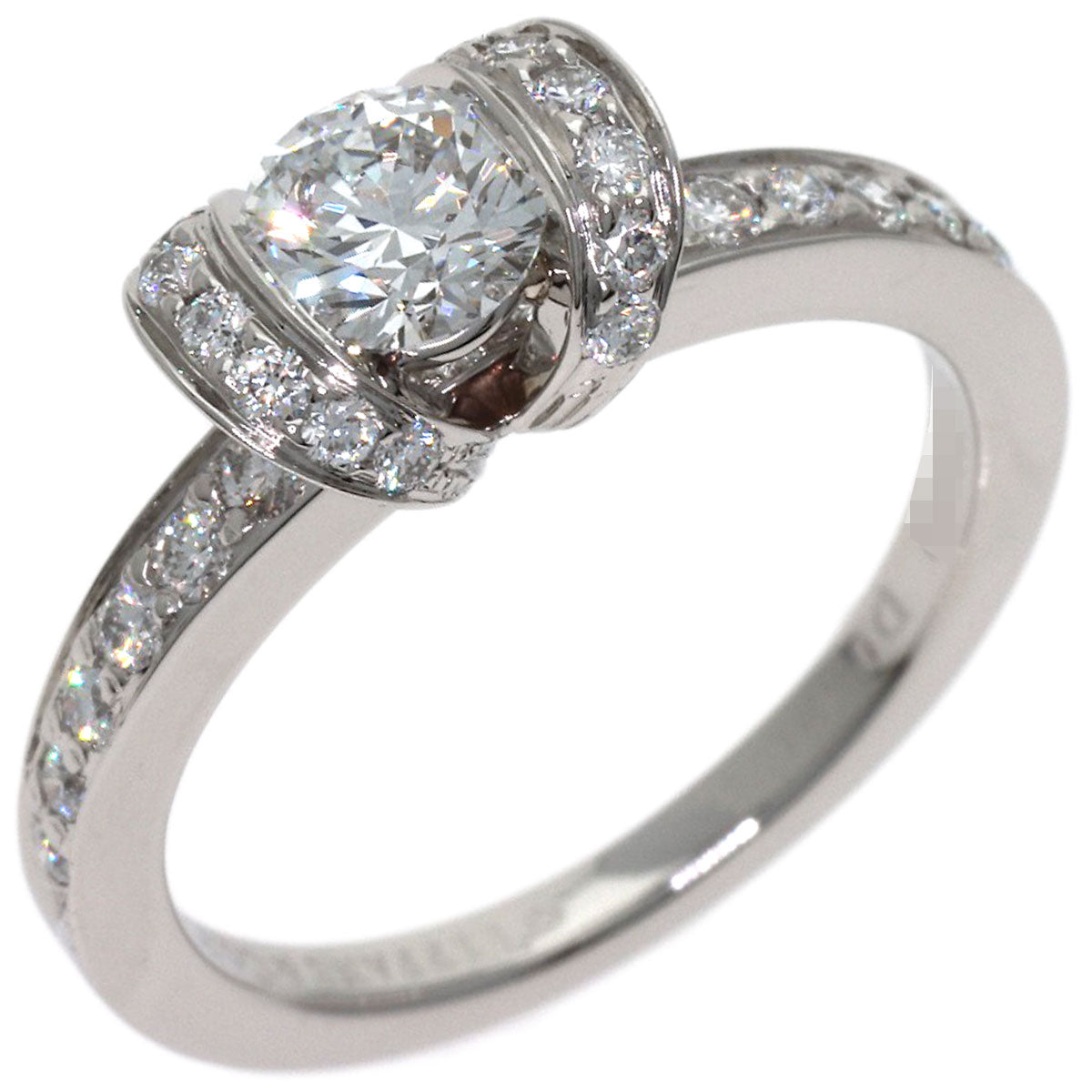 TIFFANY&Co. Ribbon Diamond Ring Platinum PT950 Ladies [Used]