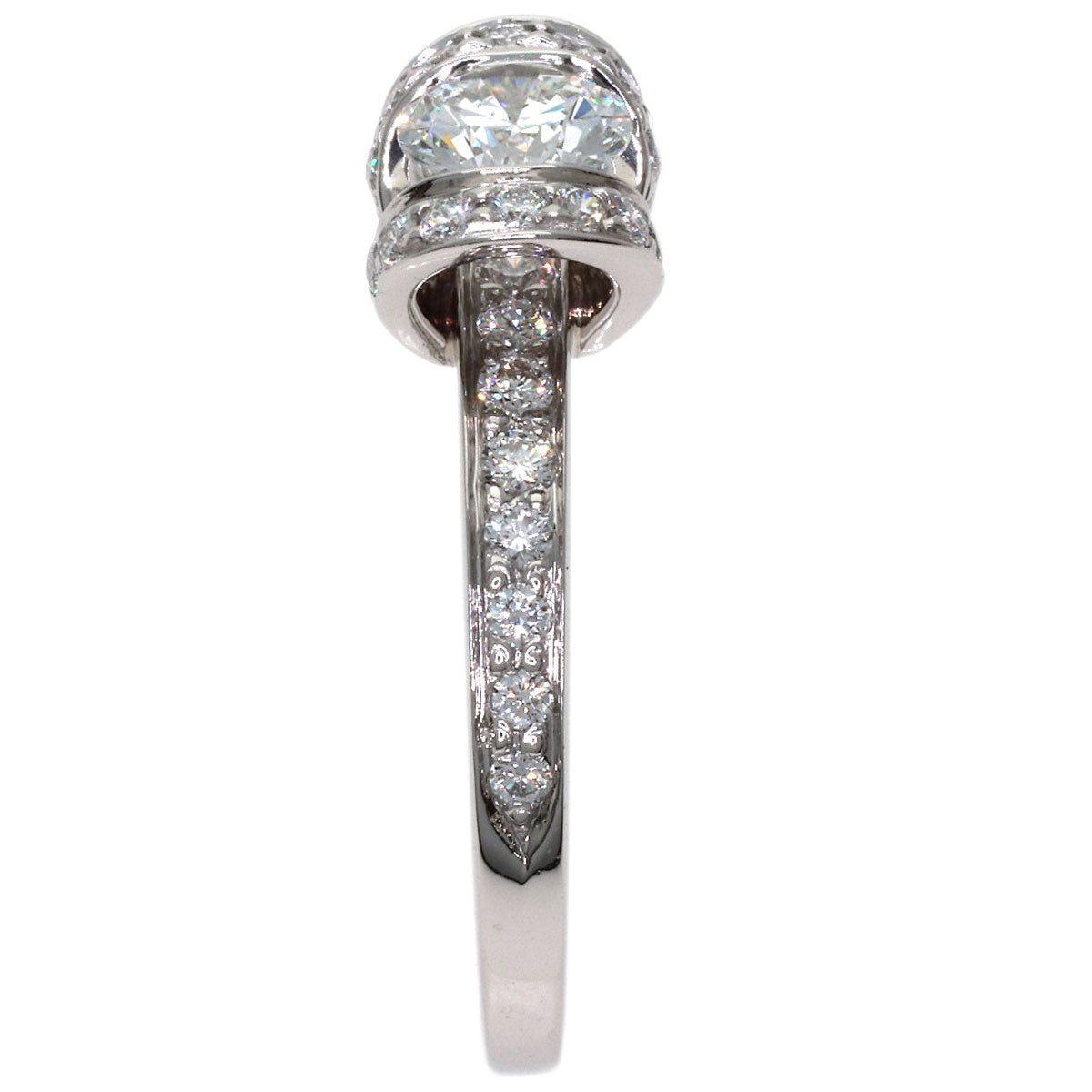 TIFFANY&Co. Ribbon Diamond Ring Platinum PT950 Ladies [Used]