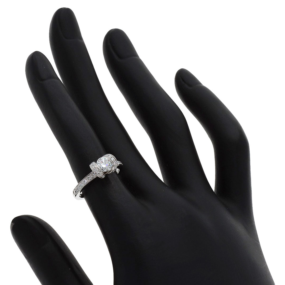 TIFFANY&Co. Ribbon Diamond Ring Platinum PT950 Ladies [Used]