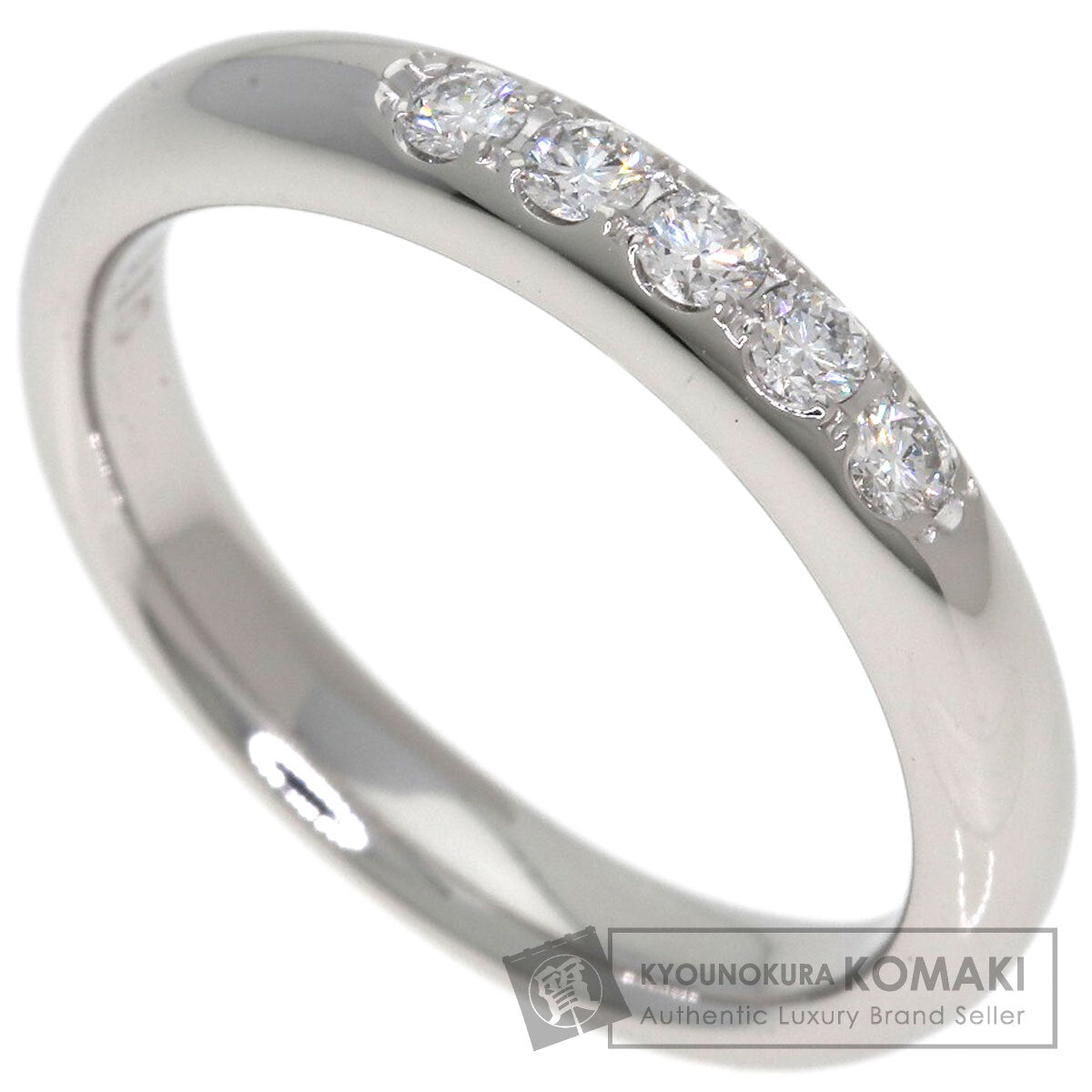 MIKIMOTO Wedding 5P Diamond Ring Platinum PT950 Ladies [Used]