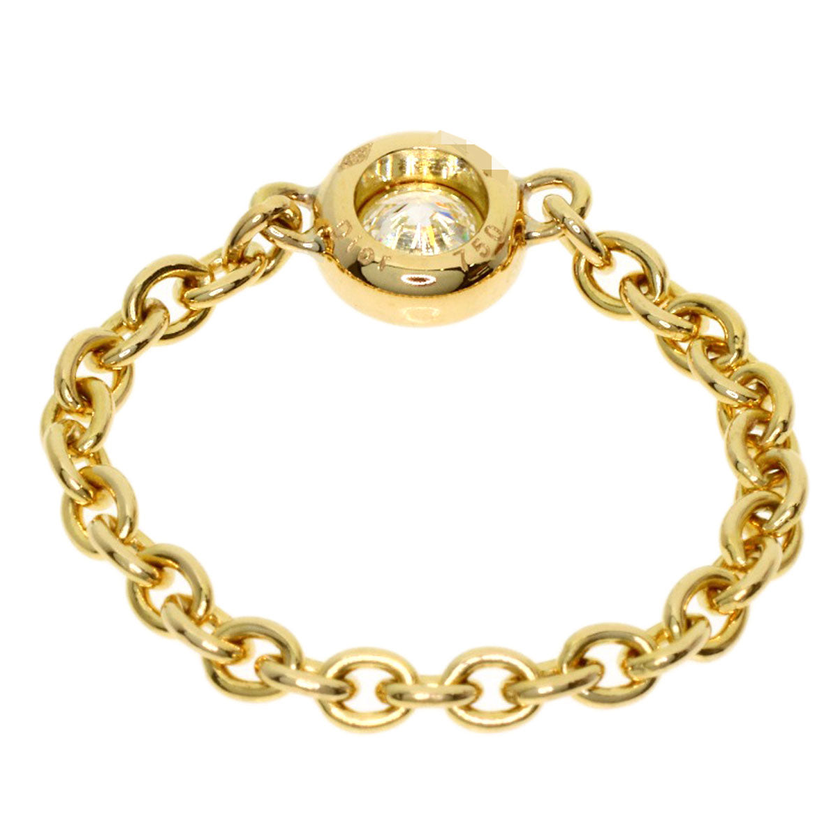 Dior Mimiwi Diamond Ring K18 Yellow Gold Ladies [Used]