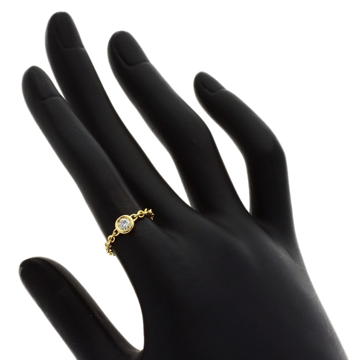 Dior Mimiwi Diamond Ring K18 Yellow Gold Ladies [Used]