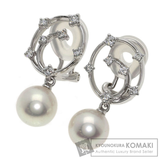 TASAKI Pearl Pearl Diamond Earring Platinum PT900 Ladies [Used]