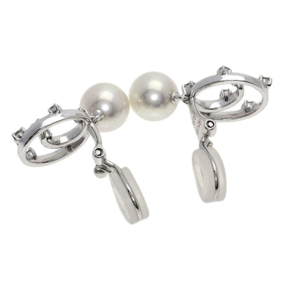 TASAKI Pearl Pearl Diamond Earring Platinum PT900 Ladies [Used]