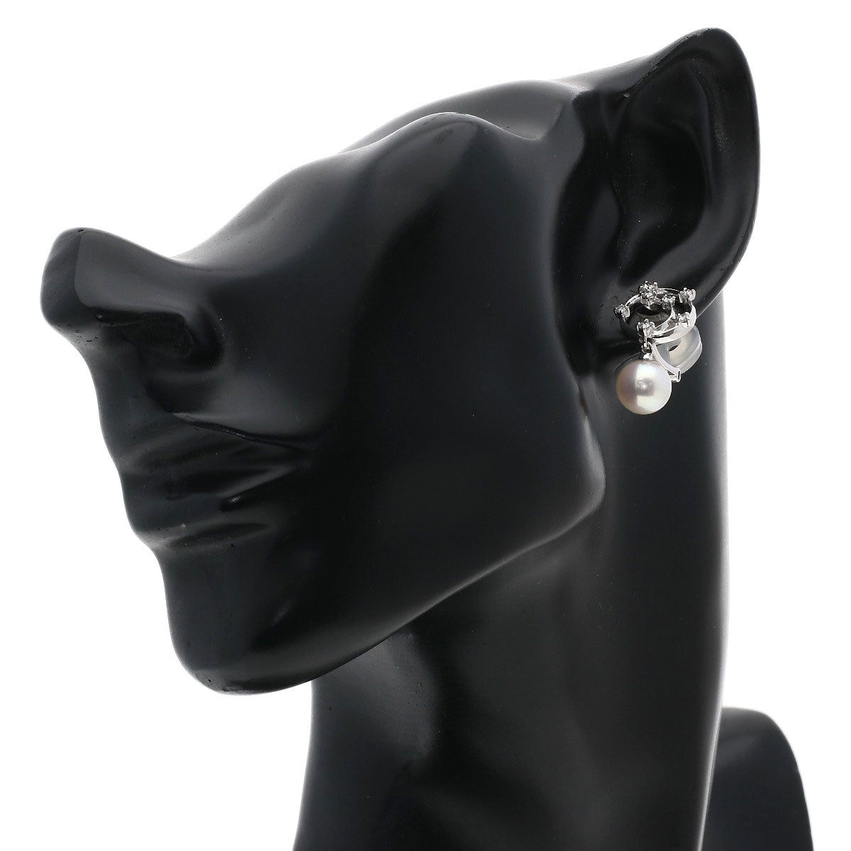 TASAKI Pearl Pearl Diamond Earring Platinum PT900 Ladies [Used]