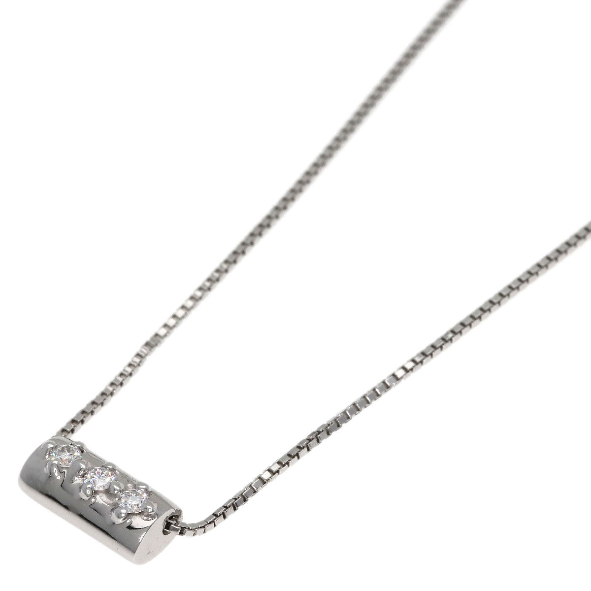 GUCCI Diamantissima Diamond Necklace K18 White Gold Ladies [Used]
