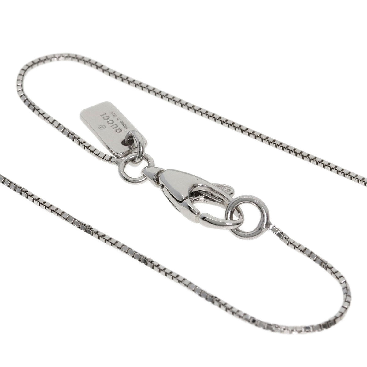 GUCCI Diamantissima Diamond Necklace K18 White Gold Ladies [Used]