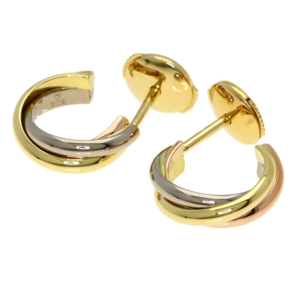 CARTIER Trinity earring K18 Yellow Gold K18 White GoldLadies [Used]