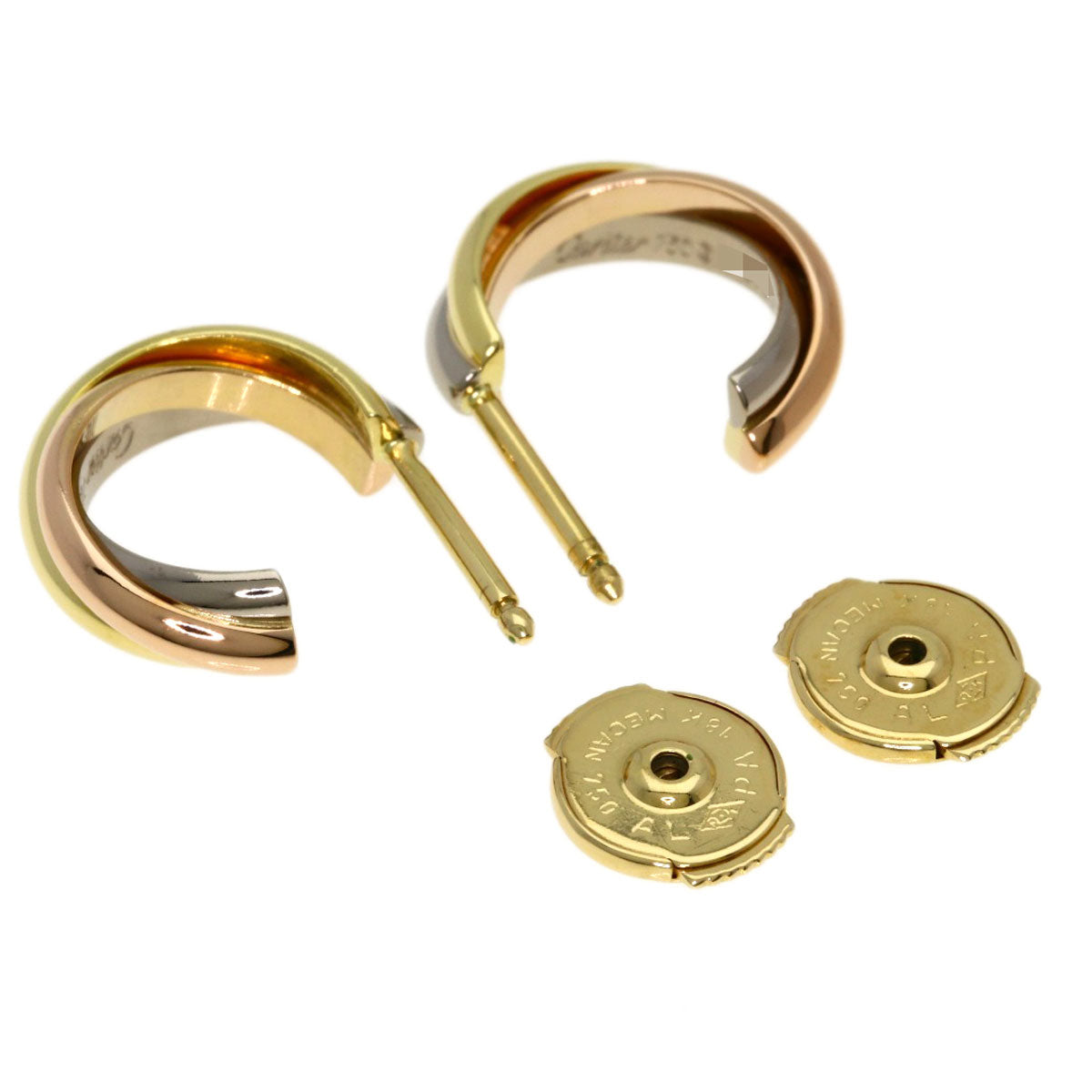 CARTIER Trinity earring K18 Yellow Gold K18 White GoldLadies [Used]