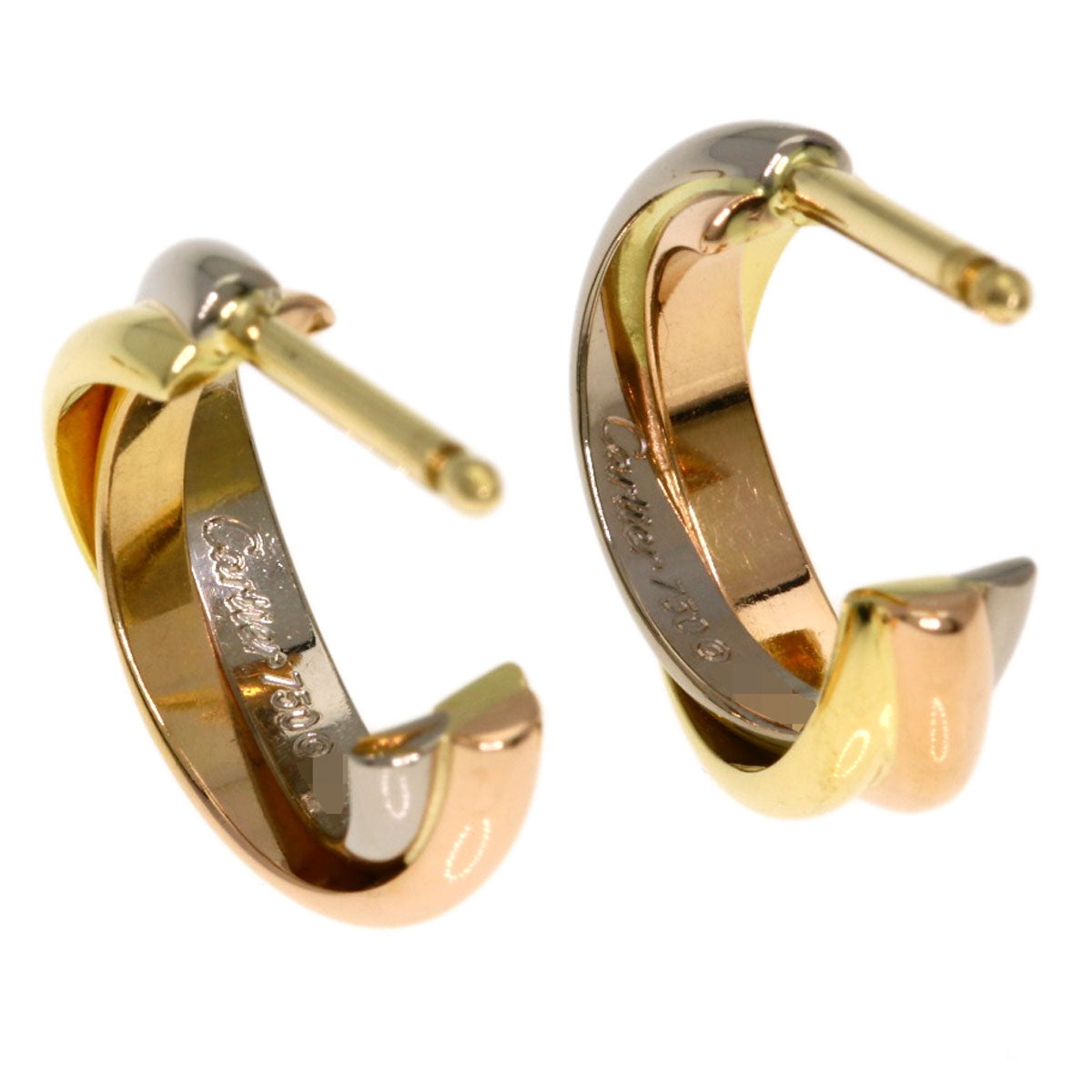 CARTIER Trinity earring K18 Yellow Gold K18 White GoldLadies [Used]