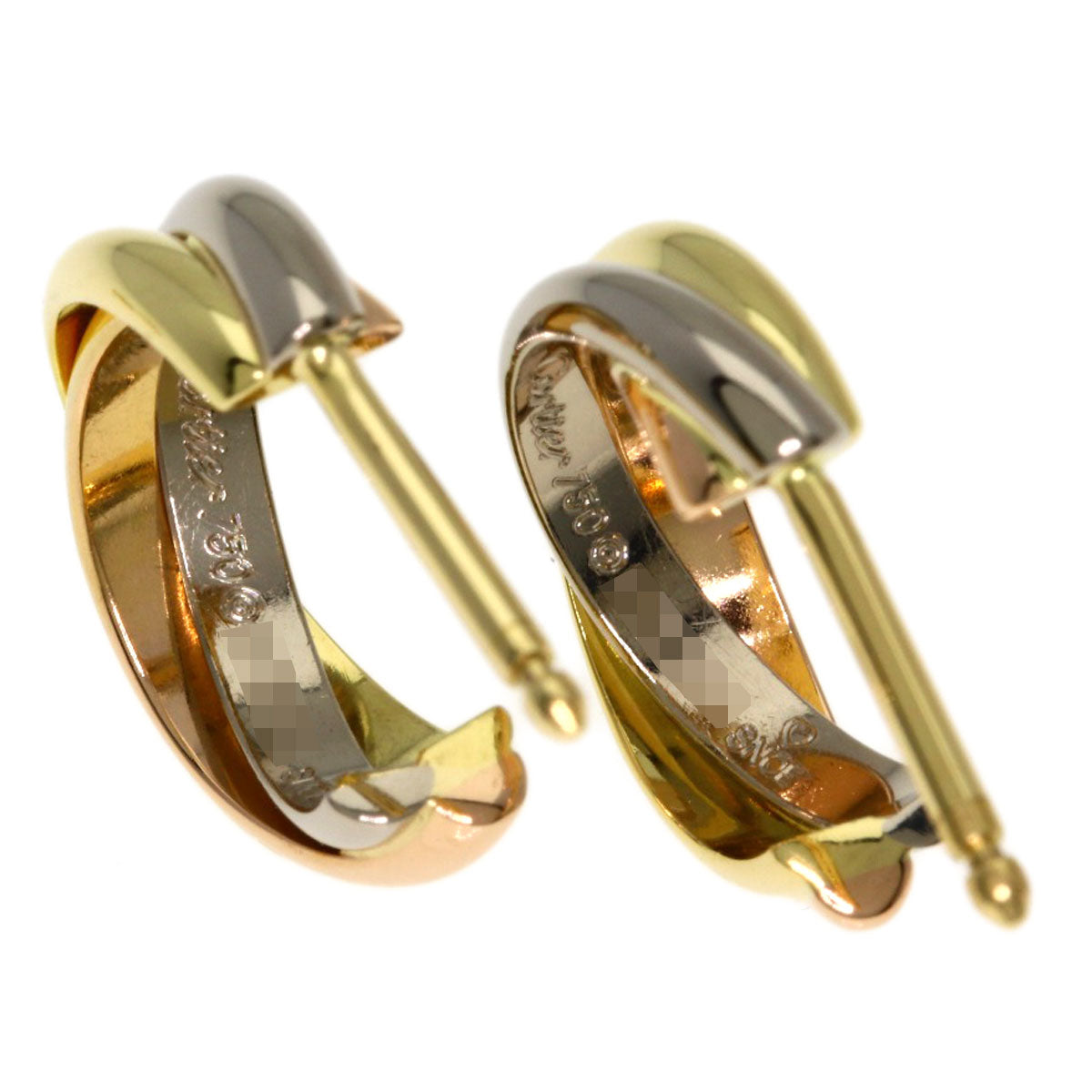 CARTIER Trinity earring K18 Yellow Gold K18 White GoldLadies [Used]