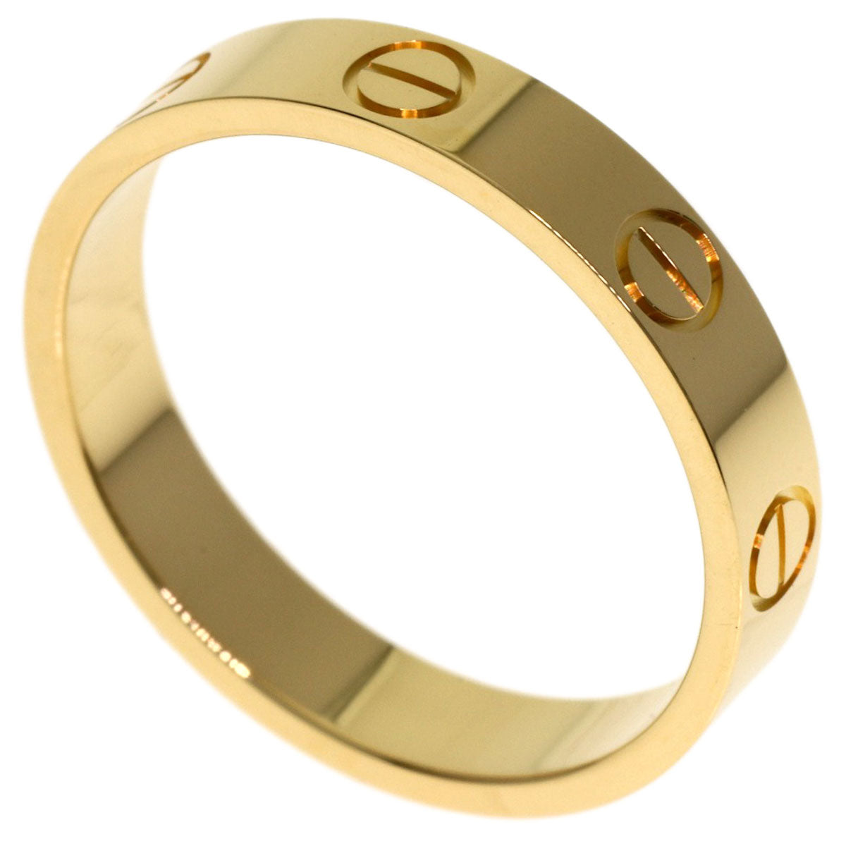 CARTIER Mini love ring # 52 Ring K18 Yellow Gold Ladies [Used]