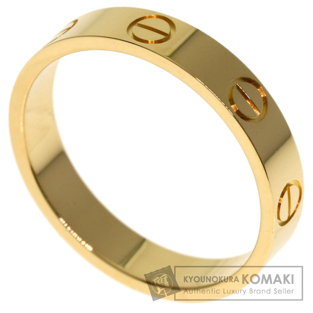 CARTIER Mini love ring # 52 Ring K18 Yellow Gold Ladies [Used]