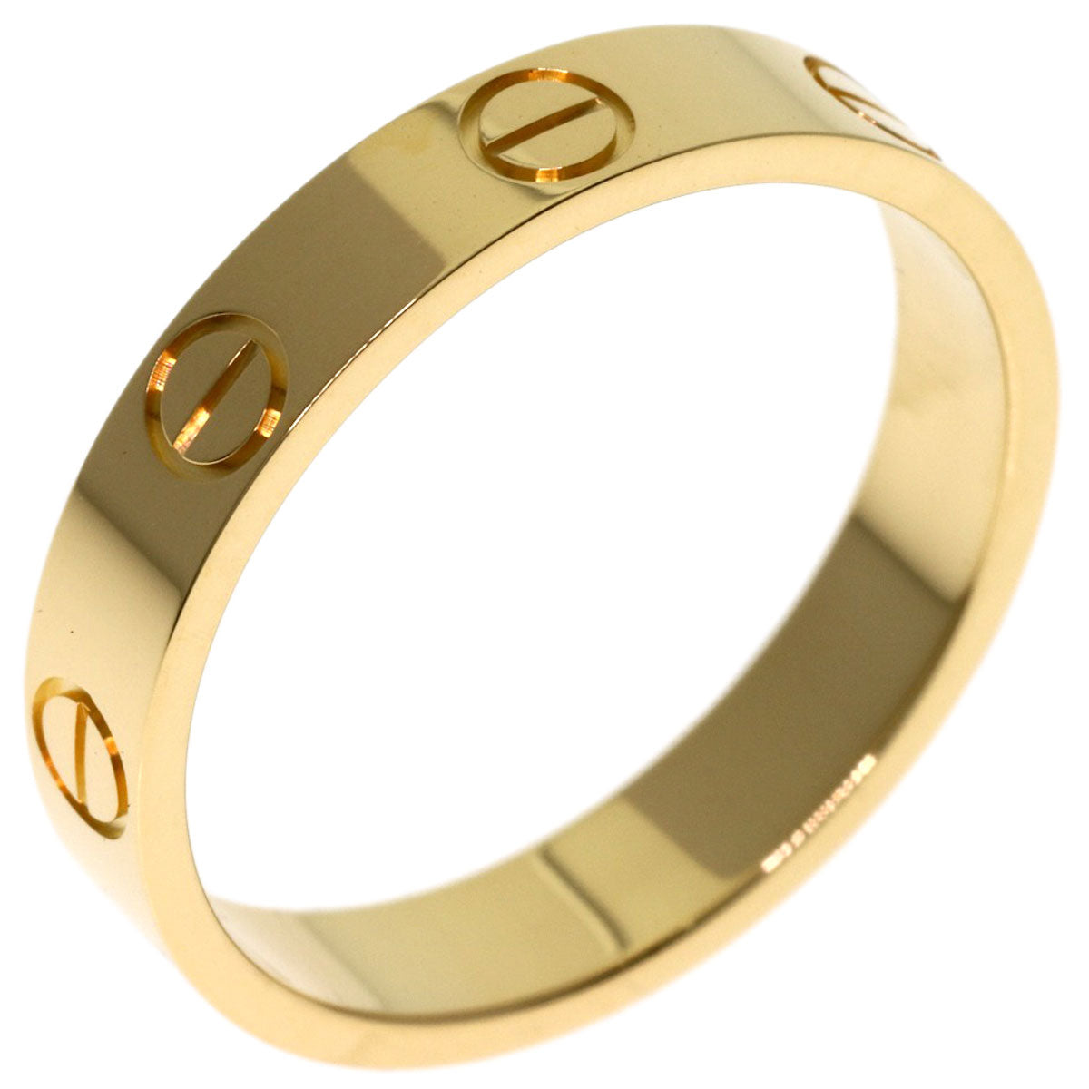CARTIER Mini love ring # 52 Ring K18 Yellow Gold Ladies [Used]