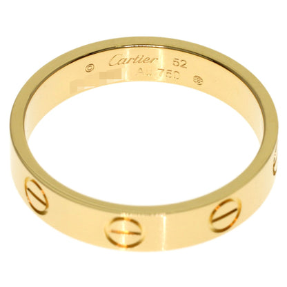 CARTIER Mini love ring # 52 Ring K18 Yellow Gold Ladies [Used]