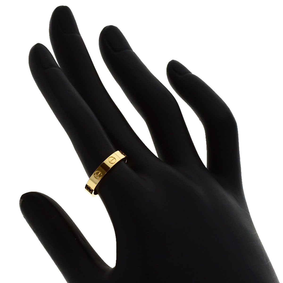 CARTIER Mini love ring # 52 Ring K18 Yellow Gold Ladies [Used]