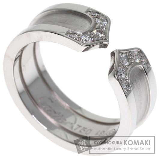 CARTIER C2 SM Diamond #49 Ring K18 White Gold Ladies [Used]