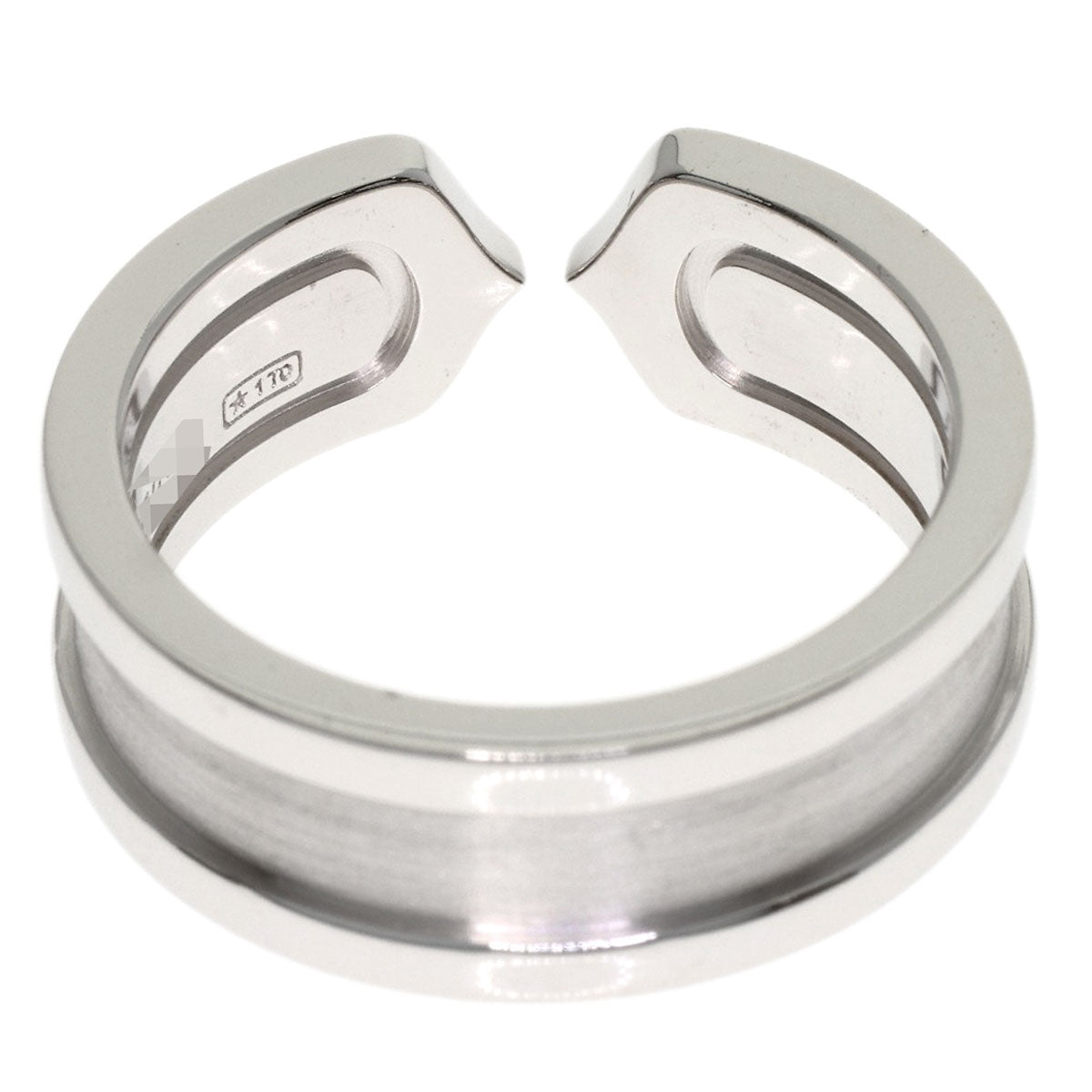 CARTIER C2 SM Diamond #49 Ring K18 White Gold Ladies [Used]