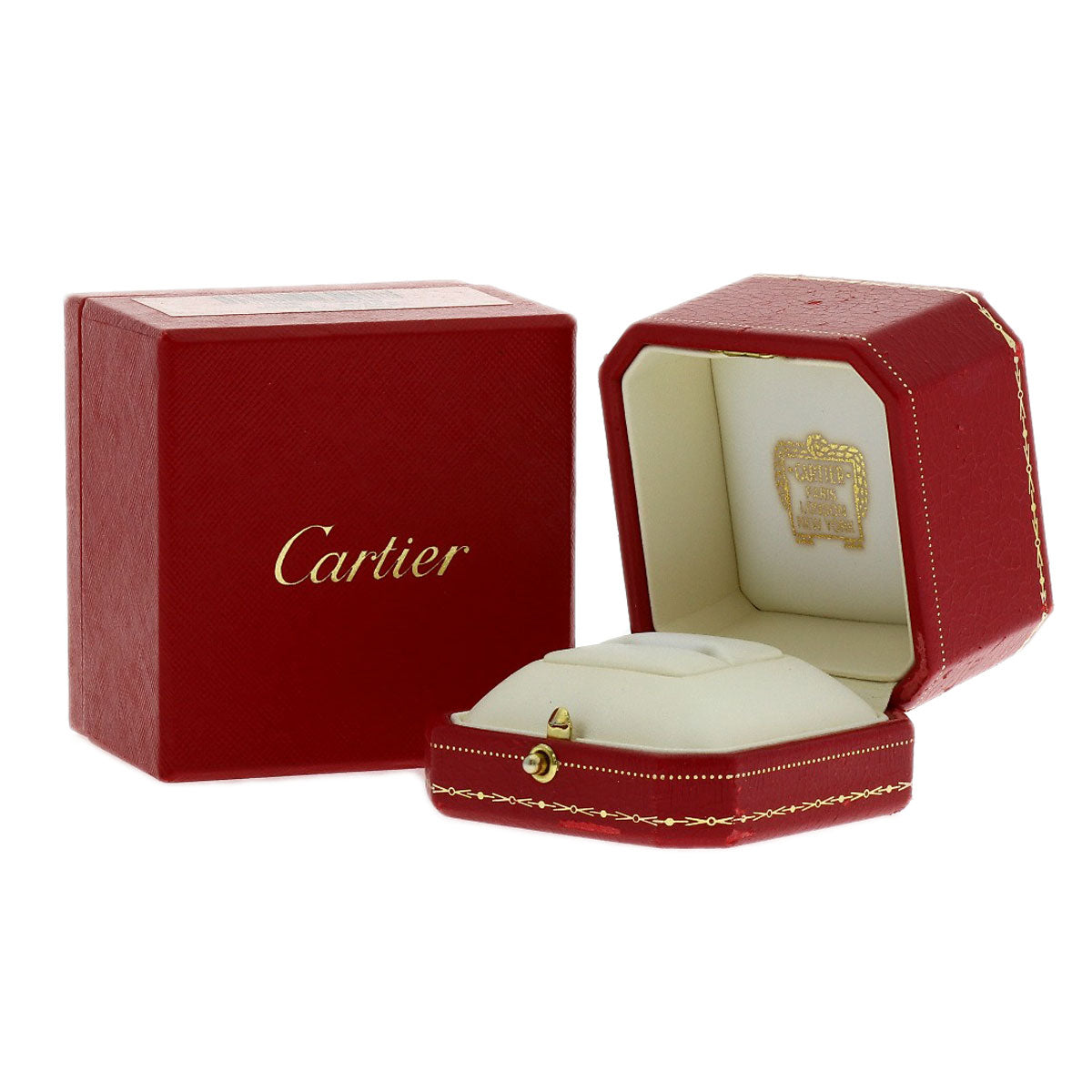 CARTIER C2 SM Diamond #49 Ring K18 White Gold Ladies [Used]